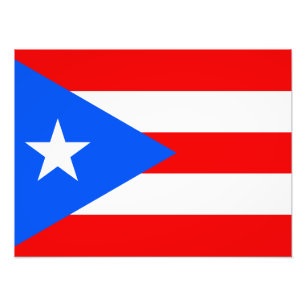 Vlag van Puerto Rico Foto Afdruk