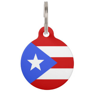 vlag van Puerto Rico Huisdierpenning