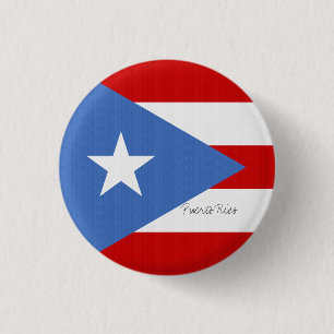 Vlag van Puerto Rico Light Blue Red en White Ronde Button 3,2 Cm