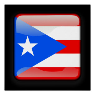 Vlag van Puerto Rico Perfect Poster