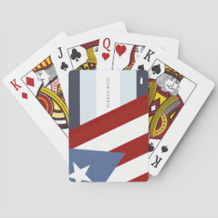 Vlag van Puerto Rico Pokerkaarten