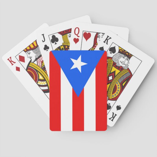 Vlag van Puerto Rico Pokerkaarten (Achterkant)