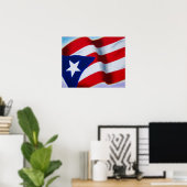 Vlag van Puerto Rico Poster (Thuiskantoor)
