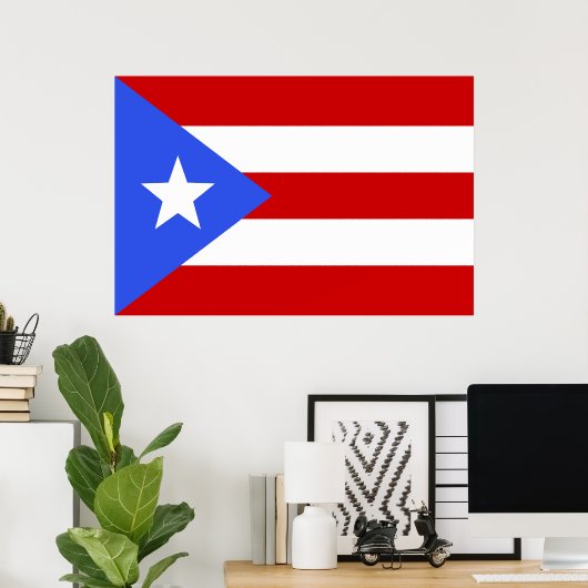 vlag van Puerto Rico Poster (Thuiskantoor)