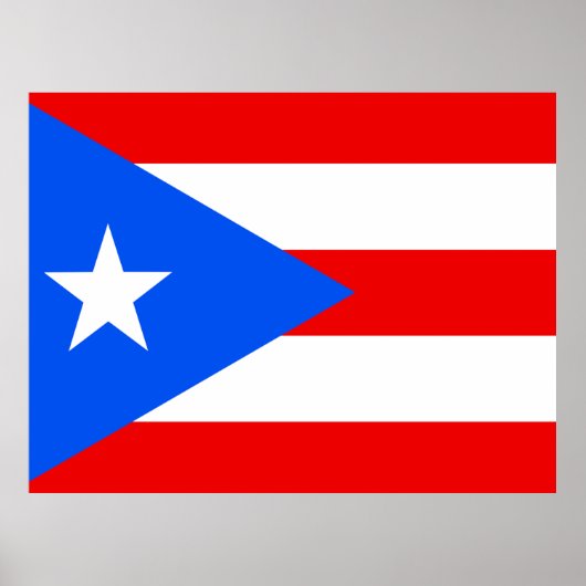 Vlag van Puerto Rico Poster (Voorkant)