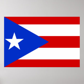 Vlag van Puerto Rico Poster