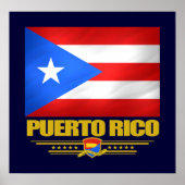 Vlag van Puerto Rico Poster (Voorkant)