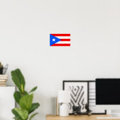 Vlag van Puerto Rico Poster (Thuiskantoor)