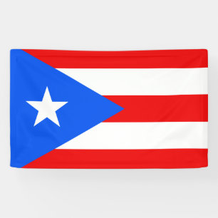 Vlag van Puerto Rico (Puerto Rico) Spandoek