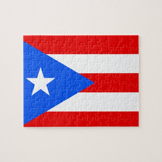 Vlag van Puerto Rico Puzzle Legpuzzel (Horizontaal)