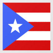 vlag van Puerto Rico Raamsticker (Vel)