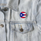 Vlag van Puerto Rico Ronde Button 3,2 Cm (In situ)