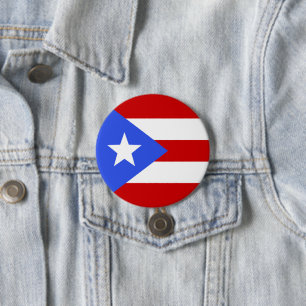 vlag van Puerto Rico Ronde Button 7,6 Cm
