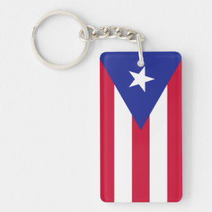 Vlag van Puerto Rico Sleutelhanger