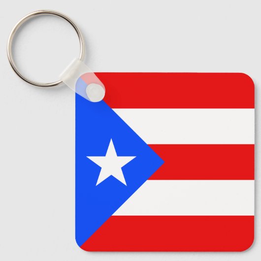 Vlag van Puerto Rico Sleutelhanger (Voorkant)