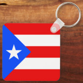 Vlag van Puerto Rico Sleutelhanger (Achterkant)