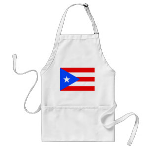 Vlag van Puerto Rico Standaard Schort