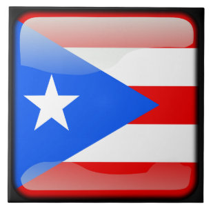 Vlag van Puerto Rico Tegeltje