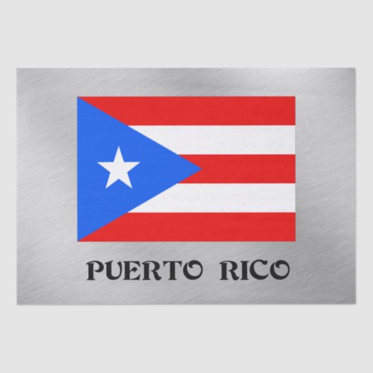 Vlag van Puerto Rico Tissuepapier (Voorkant)