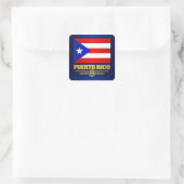 Vlag van Puerto Rico Vierkante Sticker (Tas)