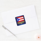 Vlag van Puerto Rico Vierkante Sticker (Envelop)