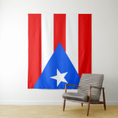 Vlag van Puerto Rico Wandkleed (In situ)