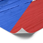 Vlag van Puerto Rico Weathered Poster (Hoek)