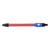 Vlag van Puerto Rico Zwarte Inkt Pen (Voorkant)