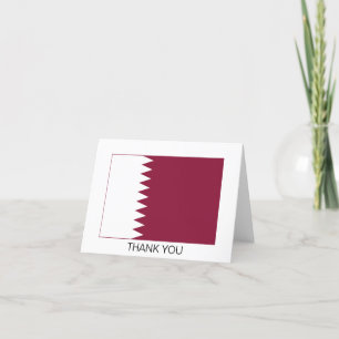 Vlag van Qatar Bedankkaart