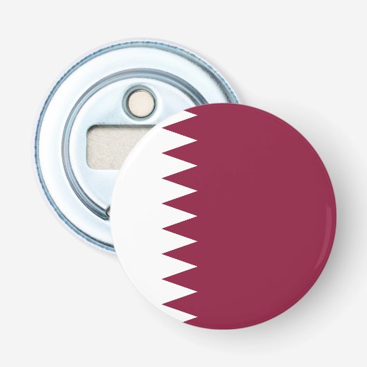Vlag van Qatar Button Flesopener (Voorkant)