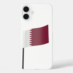 Vlag van Qatar iPhone 16 Plus Hoesje
