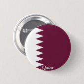 Vlag van Qatar Ronde Button 5,7 Cm (Voorkant /achterkant)