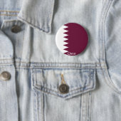 Vlag van Qatar Ronde Button 5,7 Cm (In situ)