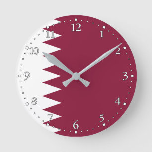 Vlag van Qatar Ronde Klok