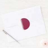 Vlag van Qatar Ronde Sticker (Envelop)