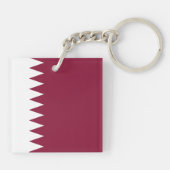 Vlag van Qatar Sleutelhanger (Achterkant)