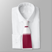 Vlag van Qatar Stropdas (Gebonden)