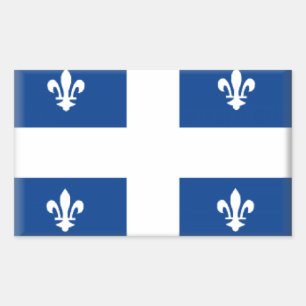 Vlag van Quebec (Canada) Rechthoekige Sticker