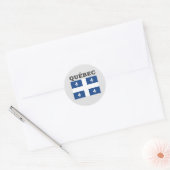 Vlag van Québec, Canada Ronde Sticker (Envelop)