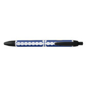 Vlag van Quebec City Black Ink Pen (Achterkant)