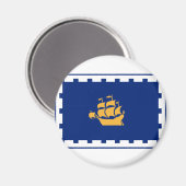 Vlag van Quebec City Magnet Magneet (Voorkant / Achterkant)