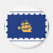 Vlag van Quebec City Magnet Magneet (Voorkant)