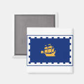 Vlag van Quebec City Magnet Magneet (Voorkant / Achterkant)