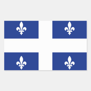 Vlag van "Quebec" Rechthoekige Sticker