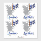 Vlag van Quebec Sticker (Vel)