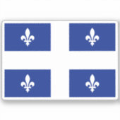 Vlag van Quebec-Sticker Sticker (Voorkant)