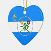 Vlag van Queens, NY Keramisch Ornament (Links)