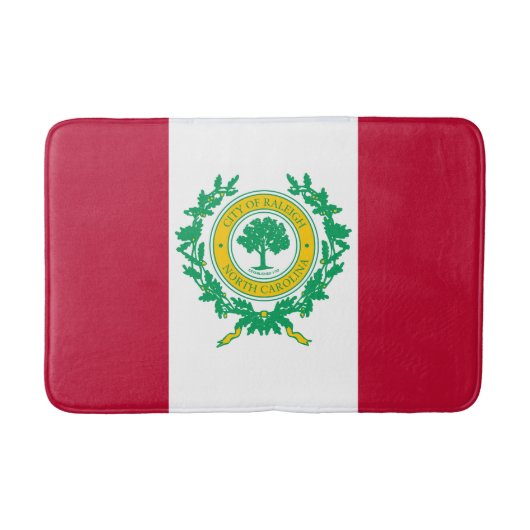 Vlag van Raleigh, North Carolina Bath Mat (Voorkant)