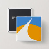 Vlag van Redding, Californië Vierkante Button 5,1 Cm (Voorkant /achterkant)