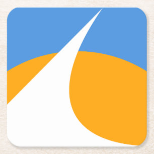 Vlag van Redding, Californië Vierkante Kartonnen Onderzetter